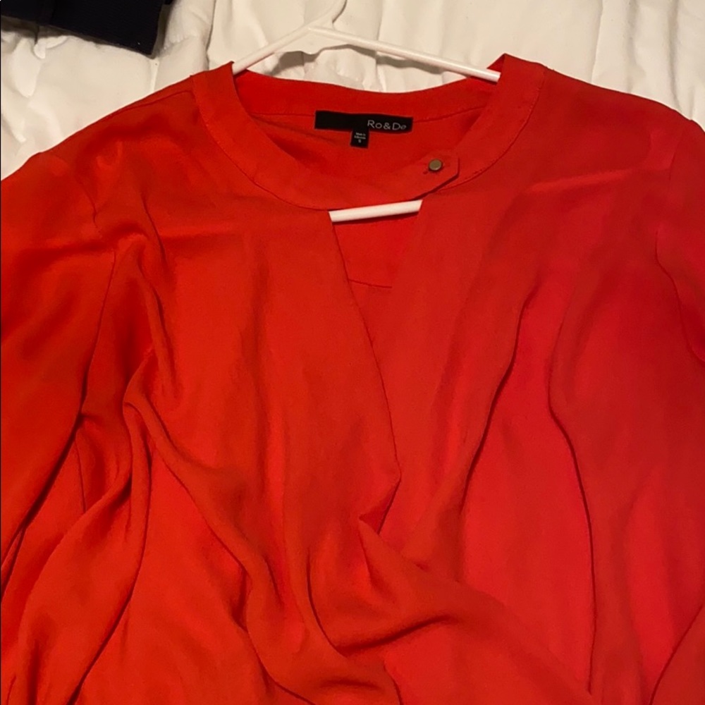 Ro & De Work Attire Blouse, Orange